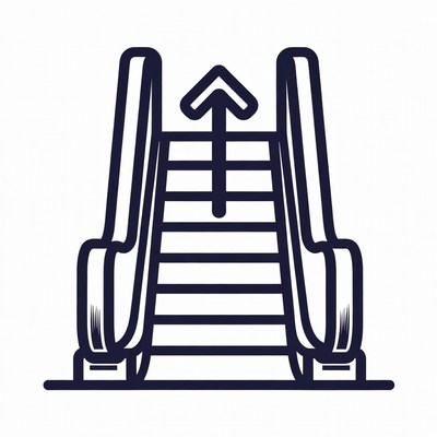 Upward Escalator Icon