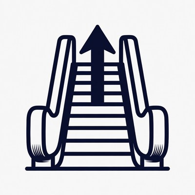 Upward Escalator Icon