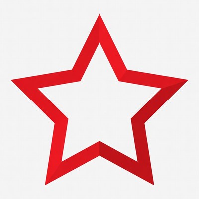 Red Outline Star Icon