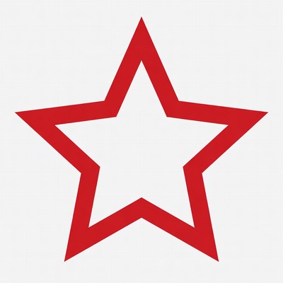 Red Outline Star Icon