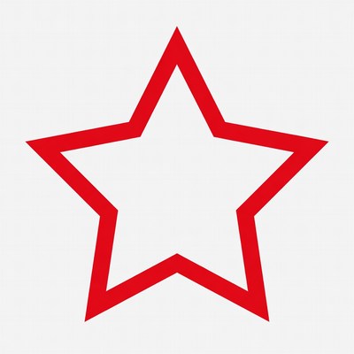 Red Outline Star