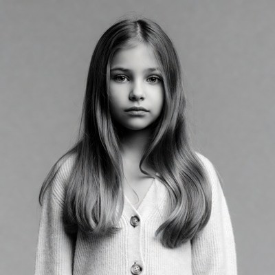Young girl in sweater portrait
