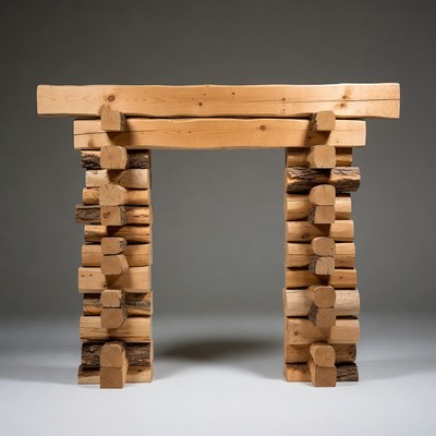 Log Wood Archway Structure