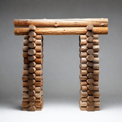 Log Wood Archway Structure