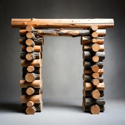 Log Wood Archway Structure
