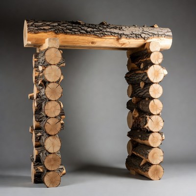 Log Wood Archway Structure