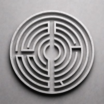 Circular Marble Labyrinth Maze