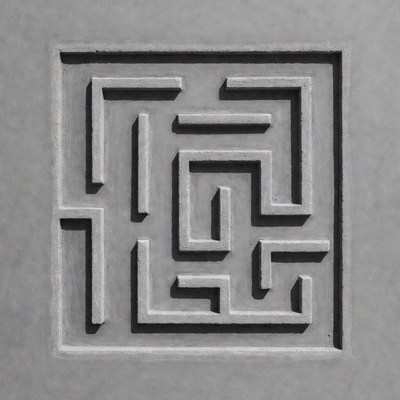 Carved Stone Labyrinth Maze