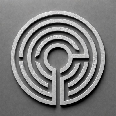 White 3D Labyrinth Maze