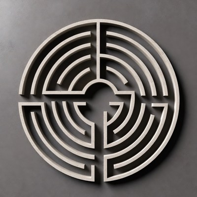 Circular Stone Labyrinth Maze