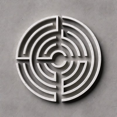 Circular 3D Stone Maze
