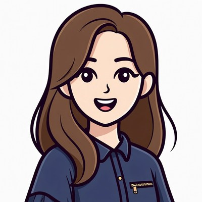 Smiling Asian woman in blue shirt