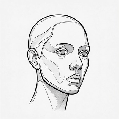 Line Art Woman Portrait