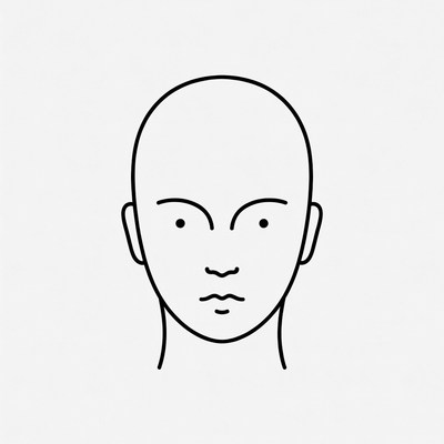 Line drawing female face