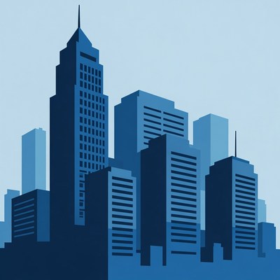 Skyscrapers City Skyline Illustration