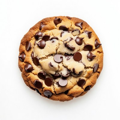 Chocolate Chip Cookie Top View