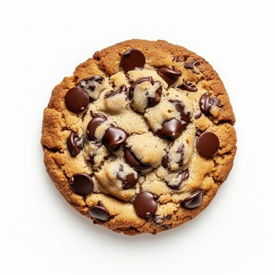 Chocolate Chip Cookie Top View