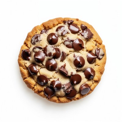 Chocolate Chip Cookie Top View