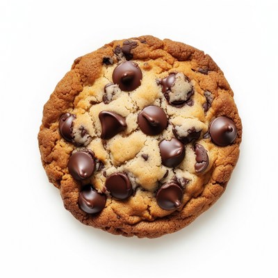 Chocolate Chip Cookie Top View