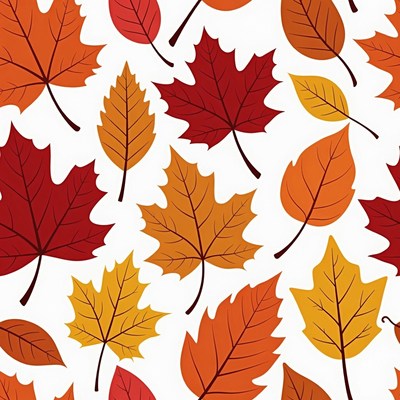 Fall Maple Leaves Seamless Pattern