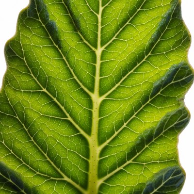 Green Leaf with Veins