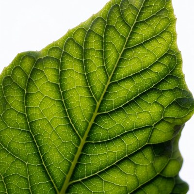 Green Leaf with Veins