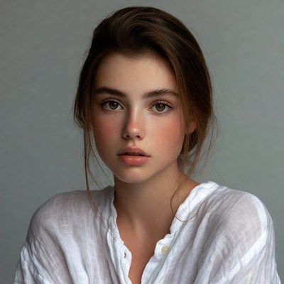 Young woman with brown hair