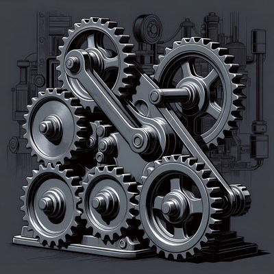Mechanical Gears and Cogs Illustration