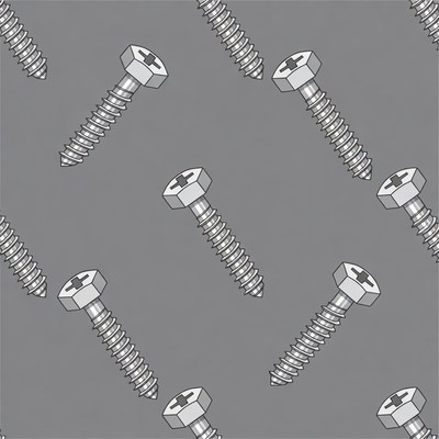 Gray Hex Bolts Seamless Pattern