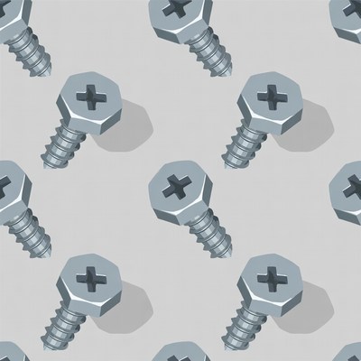 Hex Head Screws Seamless Pattern