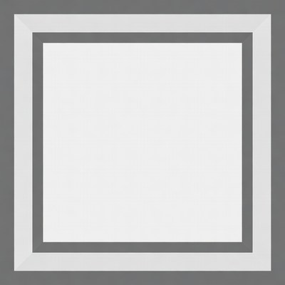 White Square Border on Gray Background