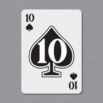 Ten of Spades Playing Card