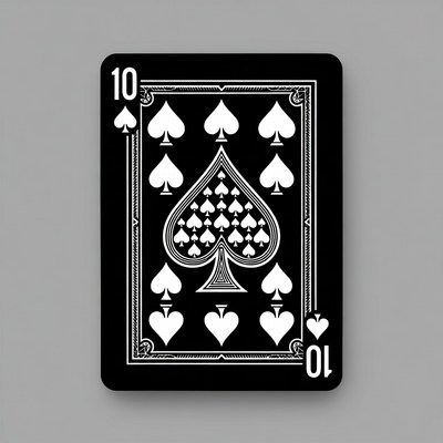 Ten of Spades Playing Card
