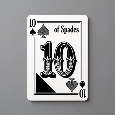 10 of Spades Playing Card