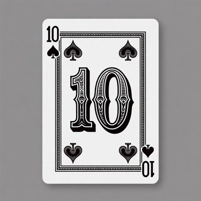 Ten of Spades Playing Card