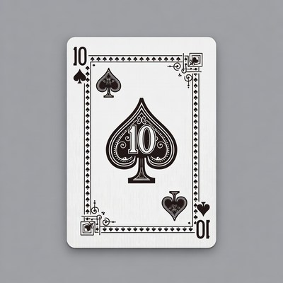 Ten of Spades Playing Card