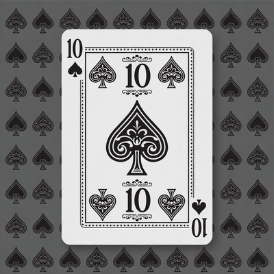 Ten of Spades Playing Card