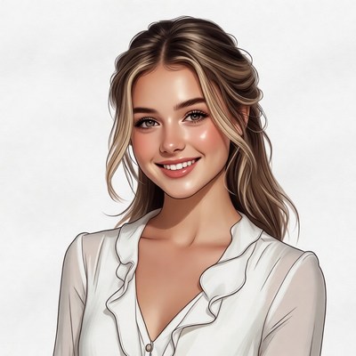 Smiling Woman with Blonde Hair