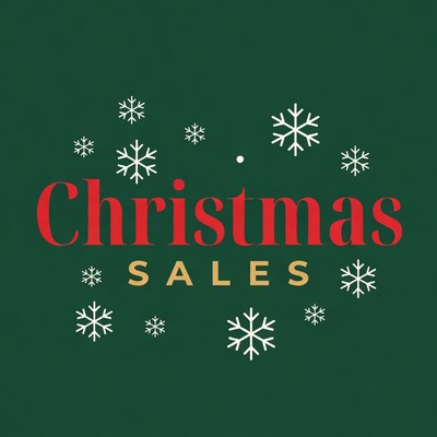 Christmas Sales with Snowflakes