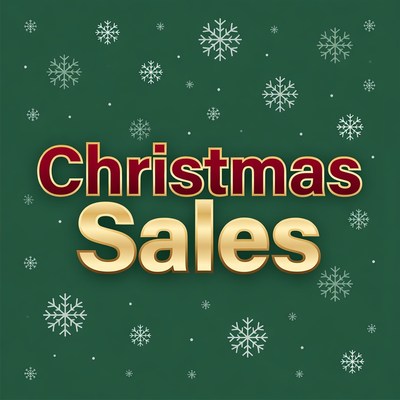 Christmas Sales Snowflakes Background