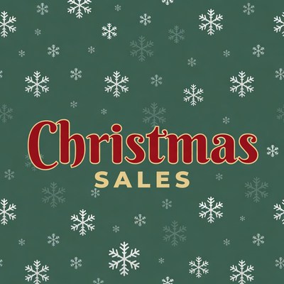 Christmas Sales Snowflakes Background