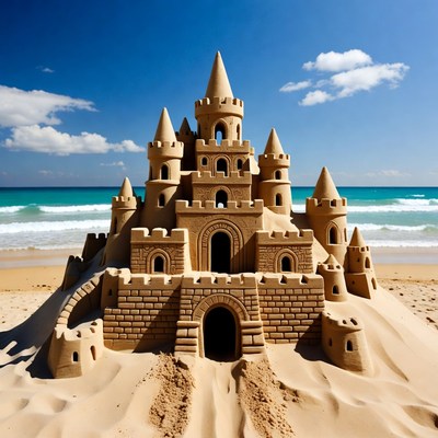 Sandcastle on Beach