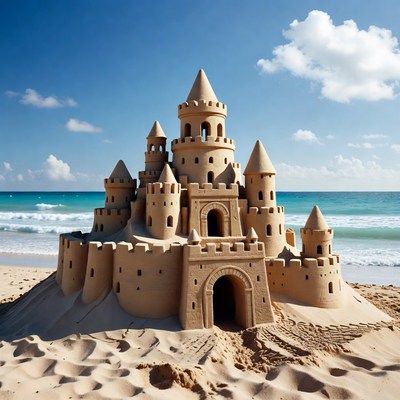 Sandcastle on Beach
