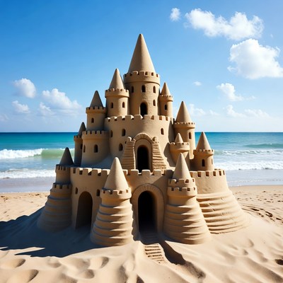Sandcastle on Beach