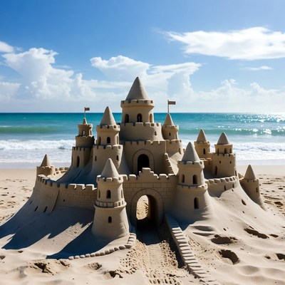 Sandcastle on Beach