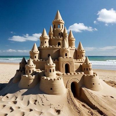 Sandcastle on Beach