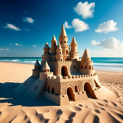 Sandcastle on Beach
