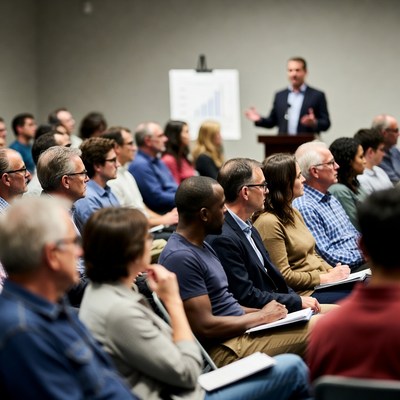 Man presenting to business audience
