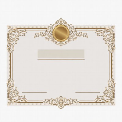 Elegant Gold Ornate Certificate Border