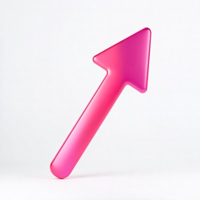 Pink 3D Up Arrow